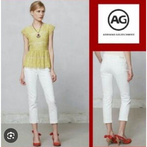 Anthropologie AG Adriano Goldschmied Stevie White Denim Jeans 27